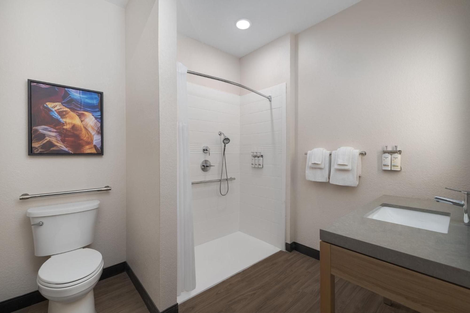 Queen Room Sofa Bed Roll Shower Mobility or Communications Accessible
